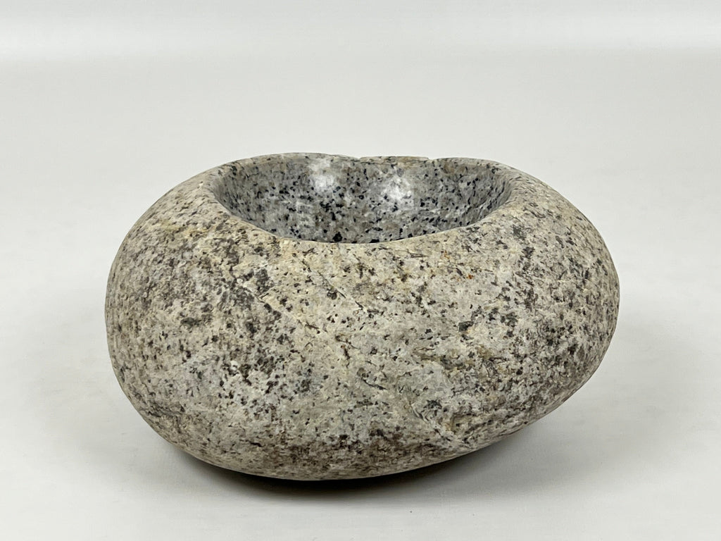 Black Speckled River Stone Bowl