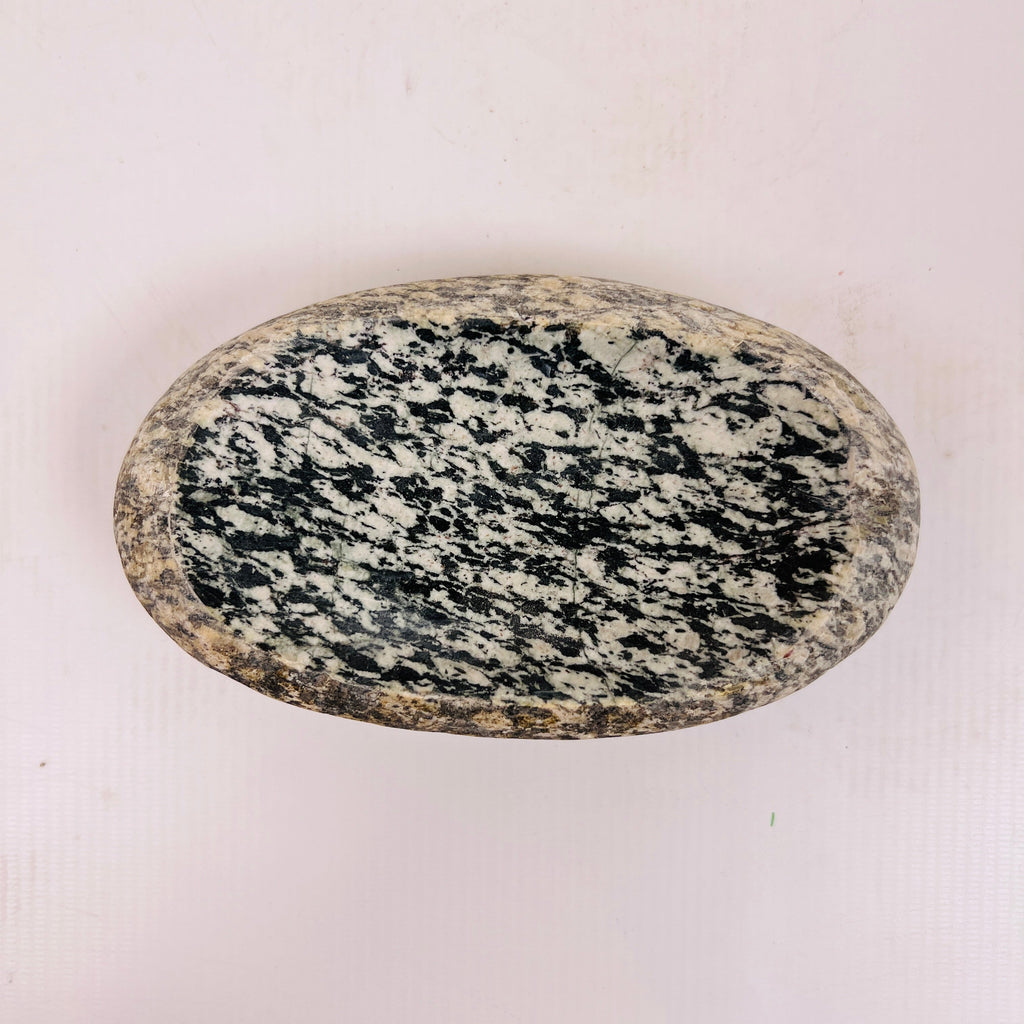 Riverstone Black and White Blotched Soap Dish