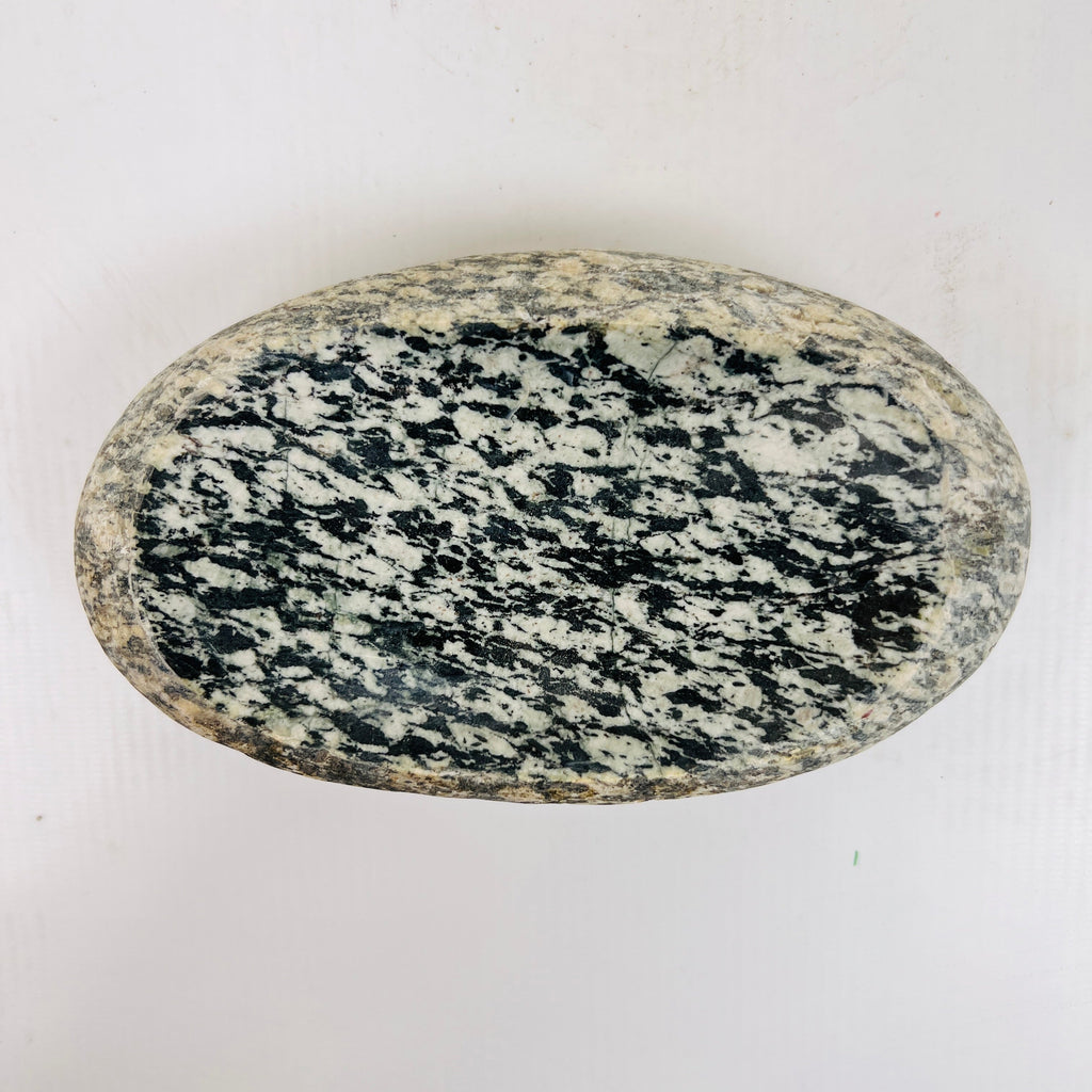 Riverstone Black and White Blotched Soap Dish