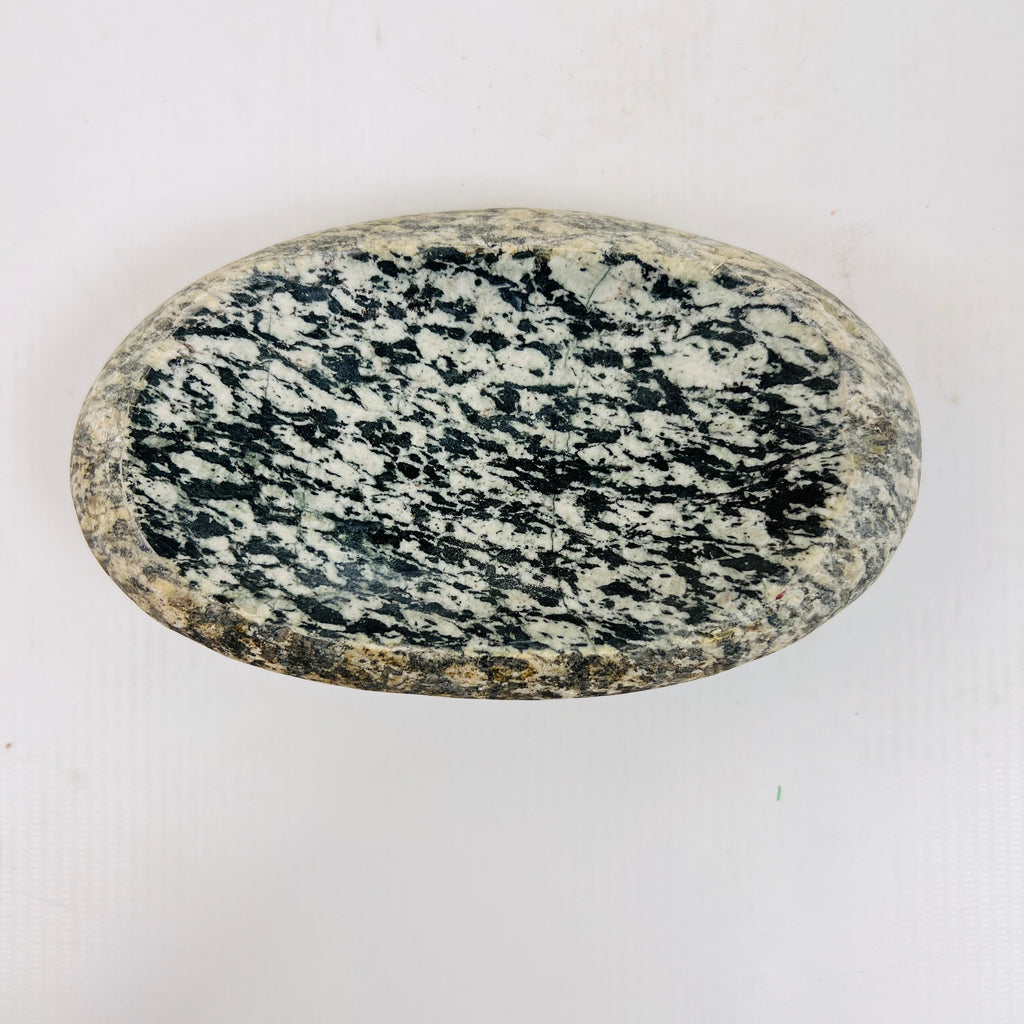 Riverstone Black and White Blotched Soap Dish