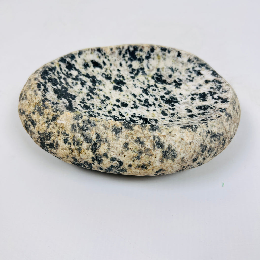 Riverstone Eggshell Polka Dot Soap Dish