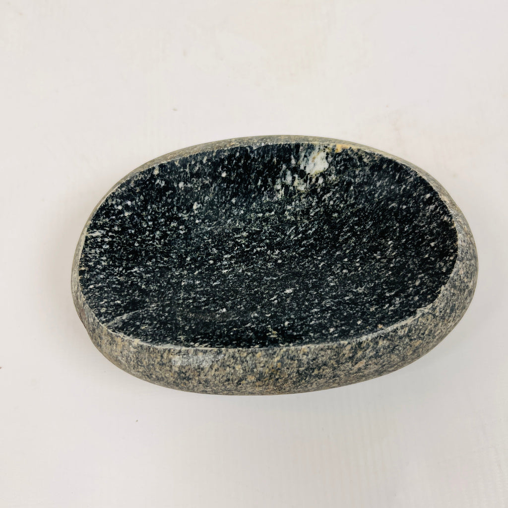 Riverstone Black Sprinkled Soap Dish