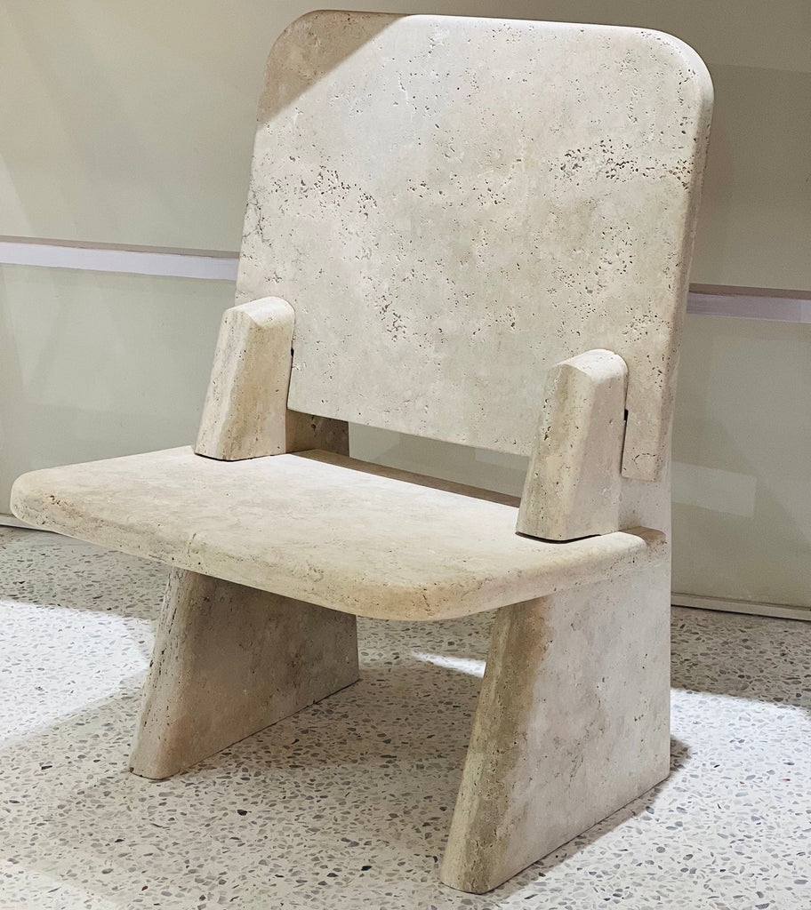 Travertine Throne Chair