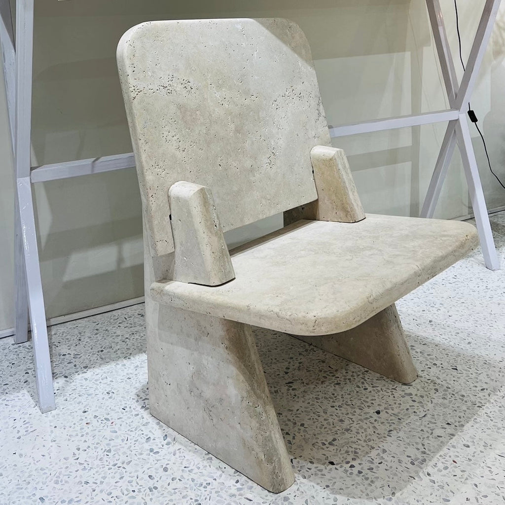 Travertine Throne Chair