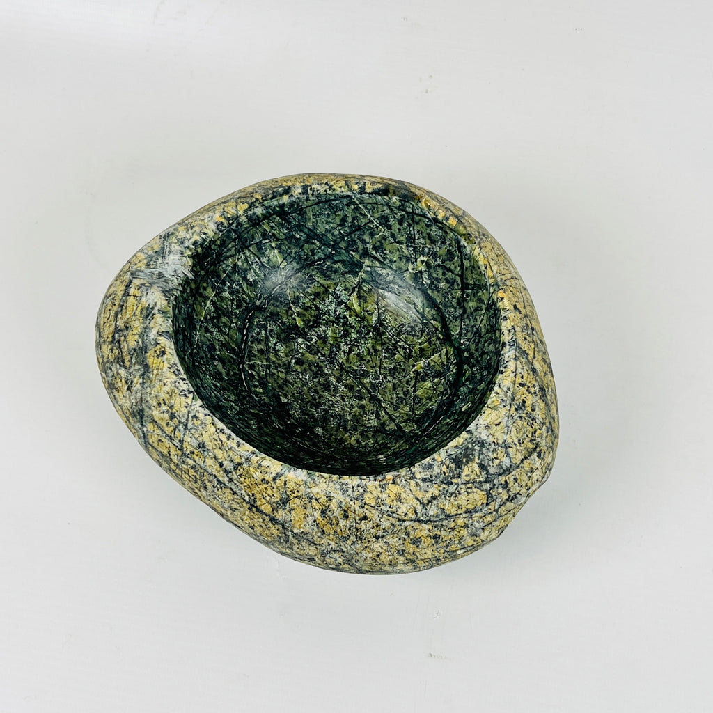 Dark Green Speckled Bowl