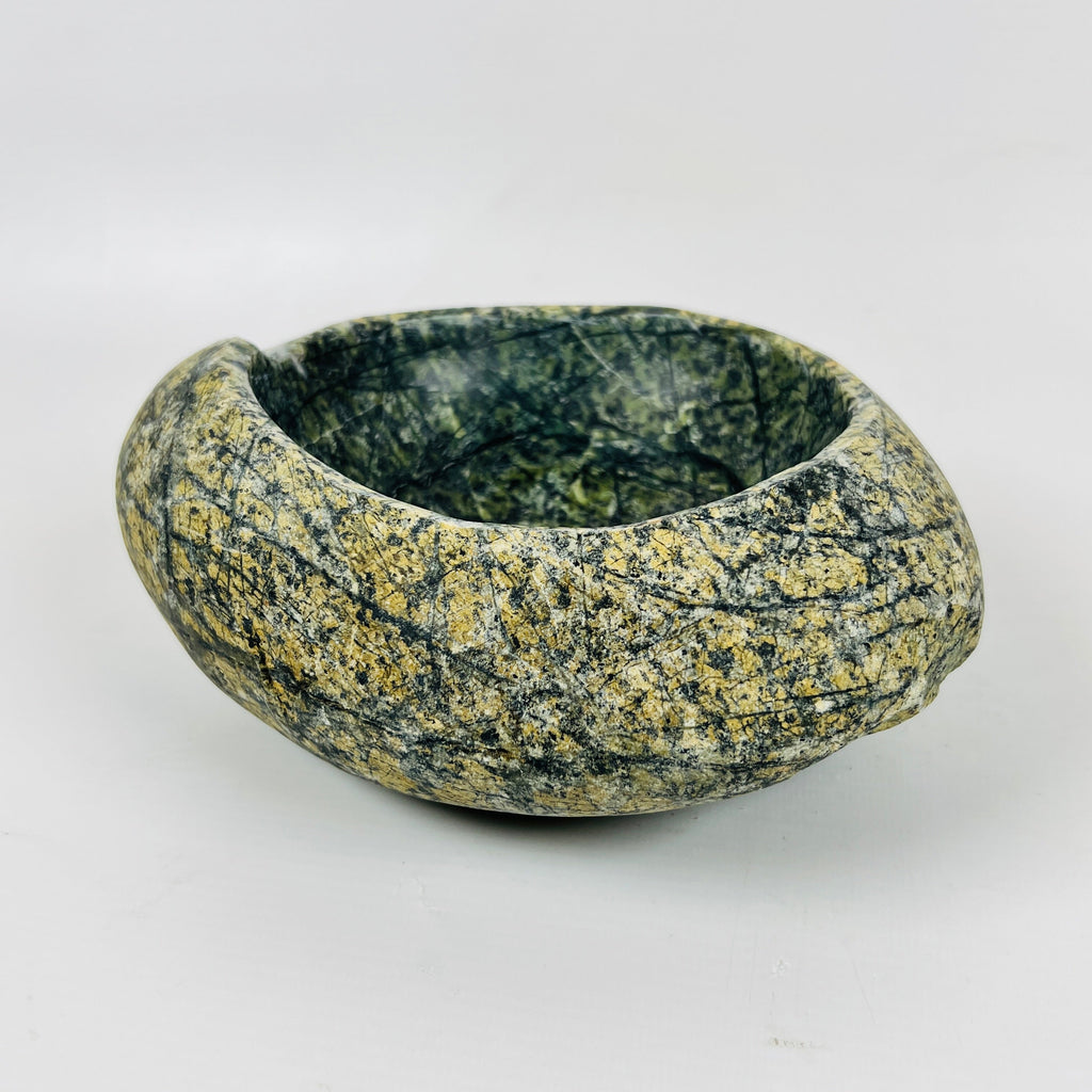 Dark Green Speckled Bowl