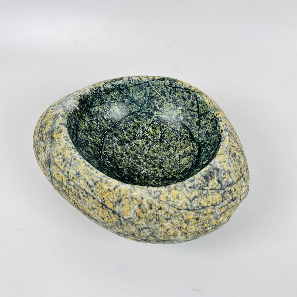 Dark Green Speckled Bowl