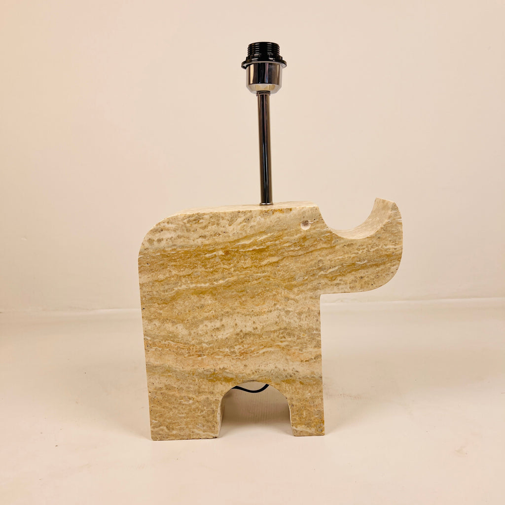 Rhino Travertine Table Lamp