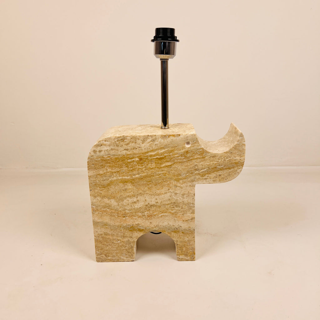 Rhino Travertine Table Lamp