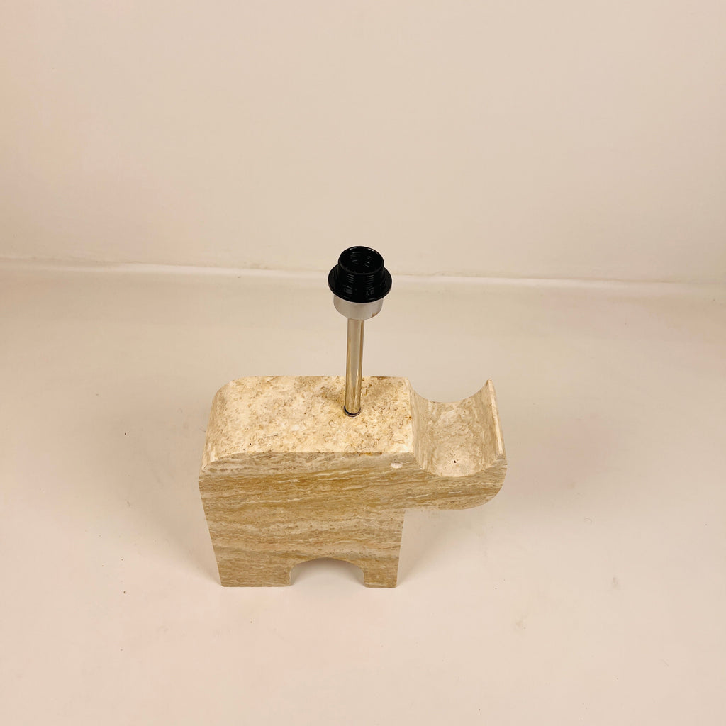 Rhino Travertine Table Lamp