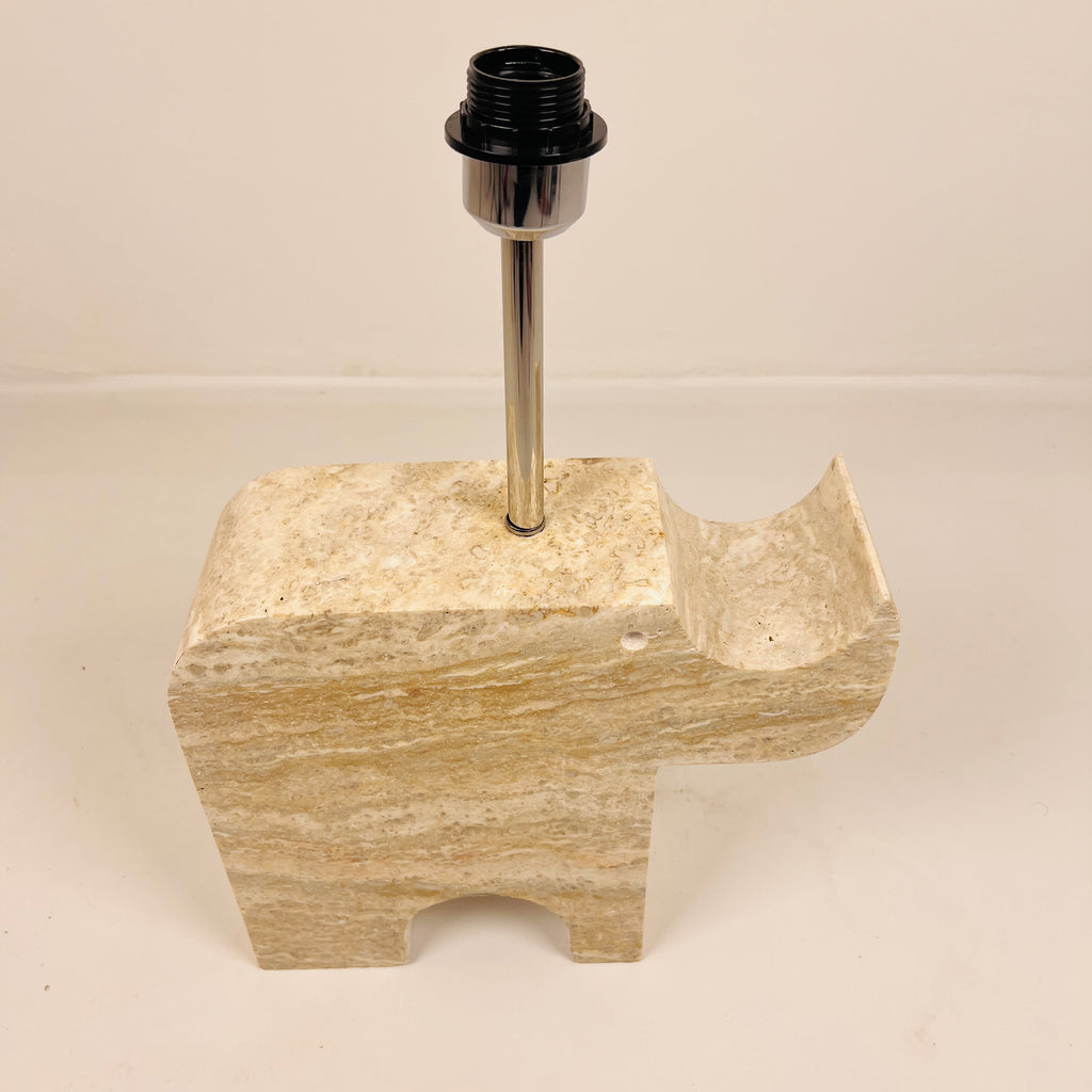 Rhino Travertine Table Lamp