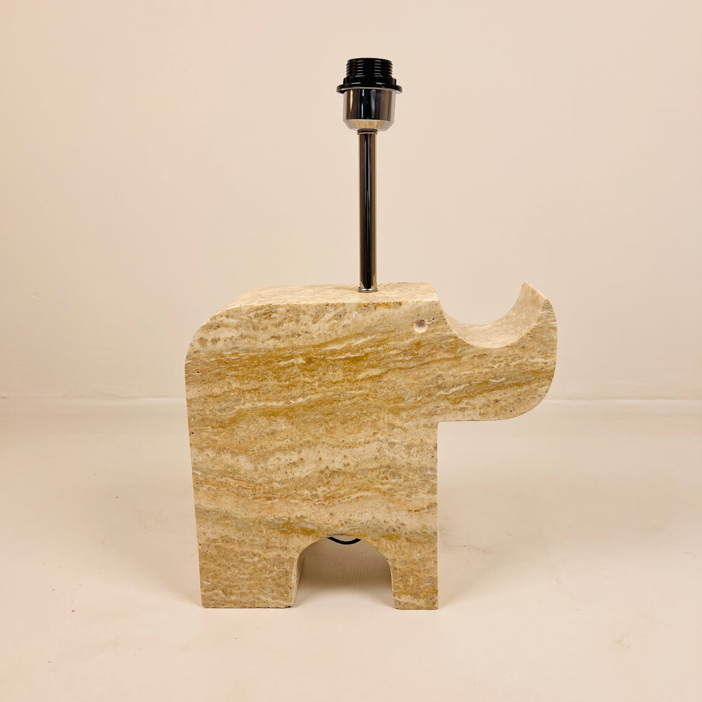 Rhino Travertine Table Lamp