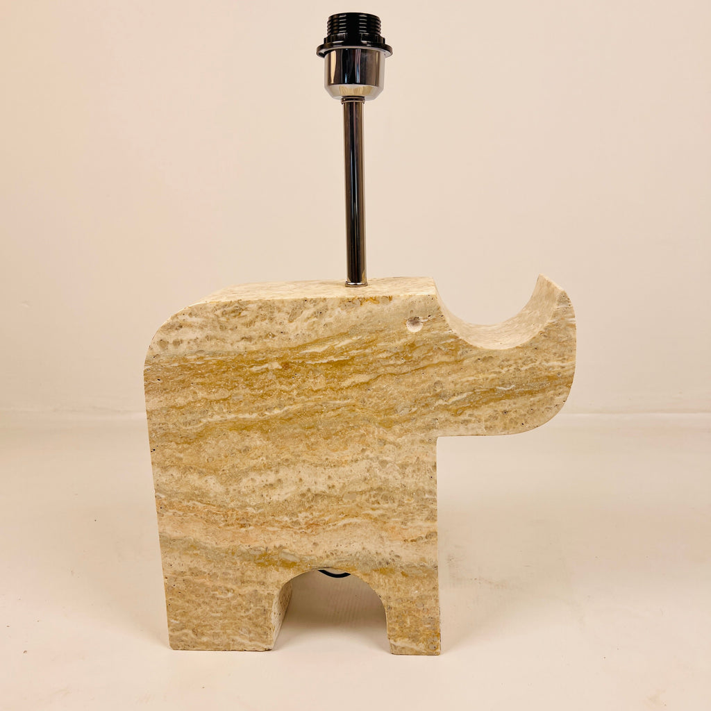 Rhino Travertine Table Lamp