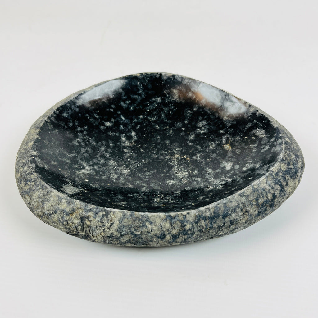 Deep Black Spotted Bowl