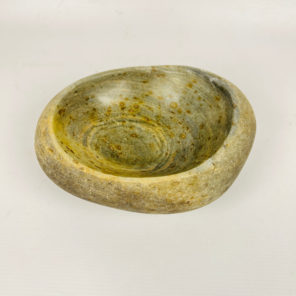 Dull Mustard Spiral Bowl