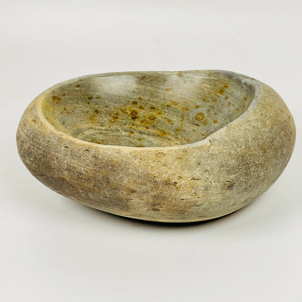 Dull Mustard Spiral Bowl