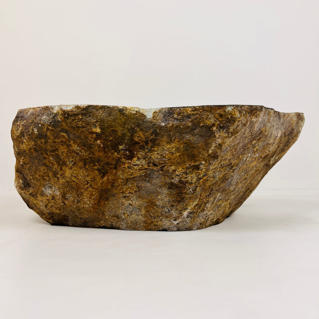 Amber Glazed River Stone Sink