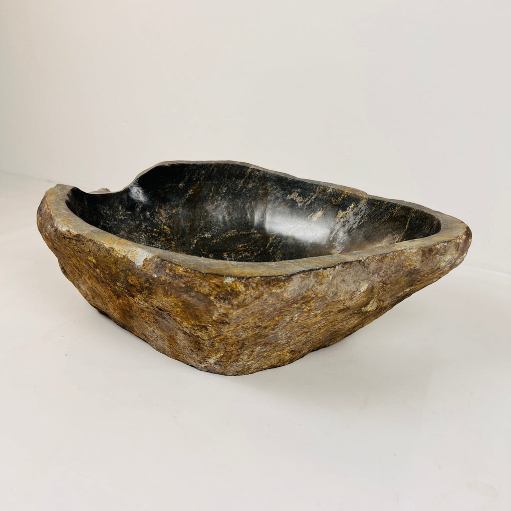 Amber Glazed River Stone Sink