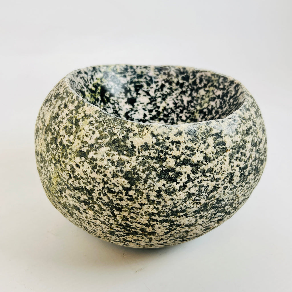 Rounded Black and White Bowl