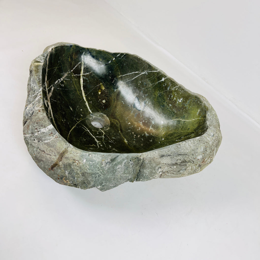 Moss Green River Stone Sink