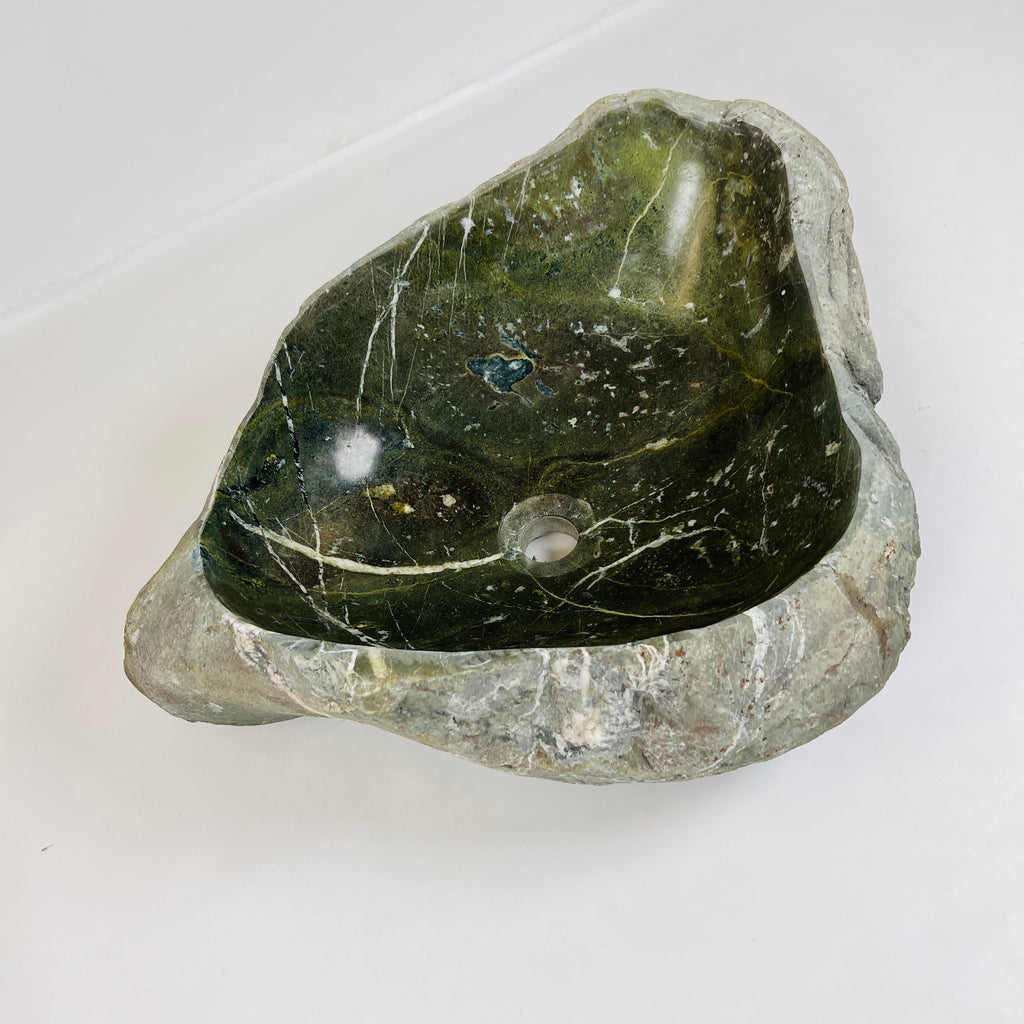 Moss Green River Stone Sink