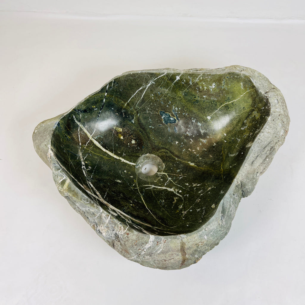 Moss Green River Stone Sink