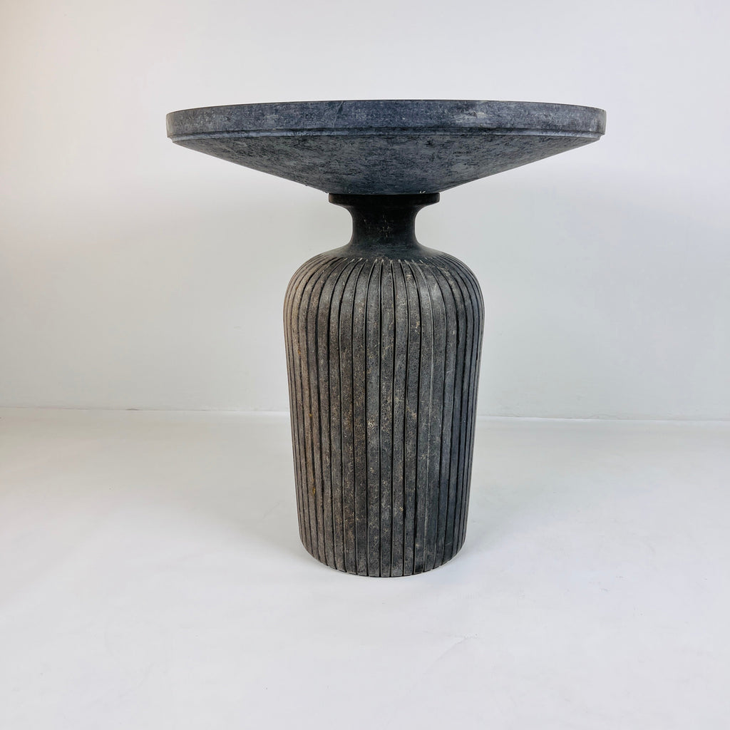 Black Cylindrical Side Table