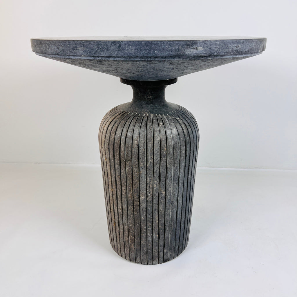 Black Cylindrical Side Table