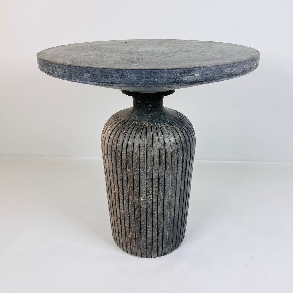 Black Cylindrical Side Table