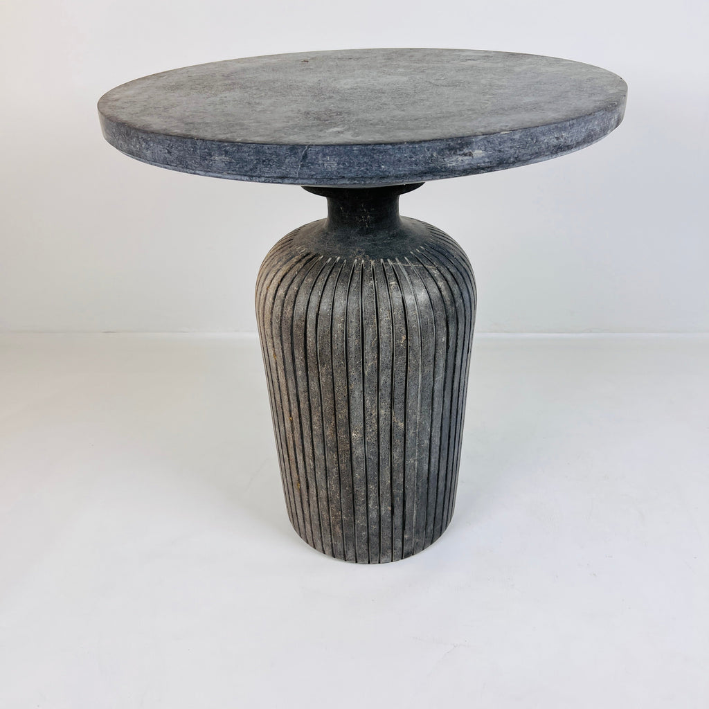 Black Cylindrical Side Table