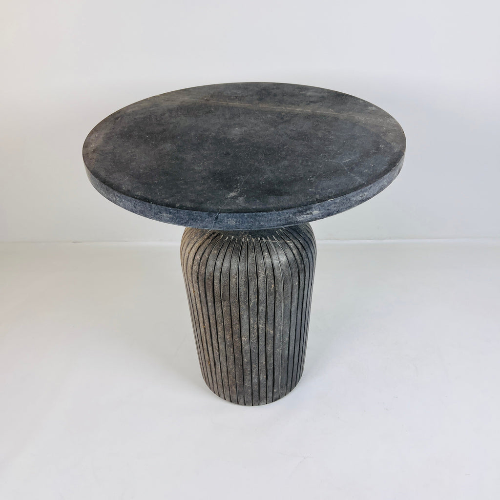 Black Cylindrical Side Table