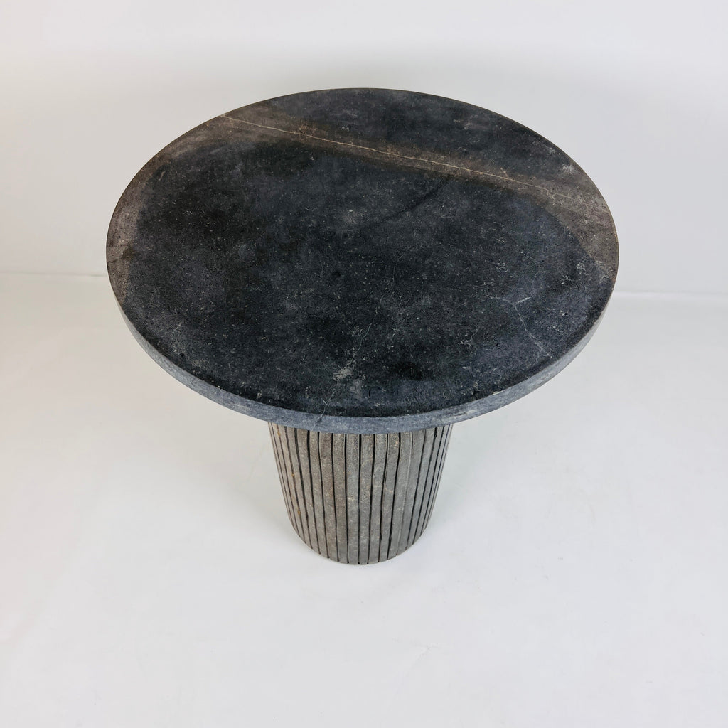 Black Cylindrical Side Table