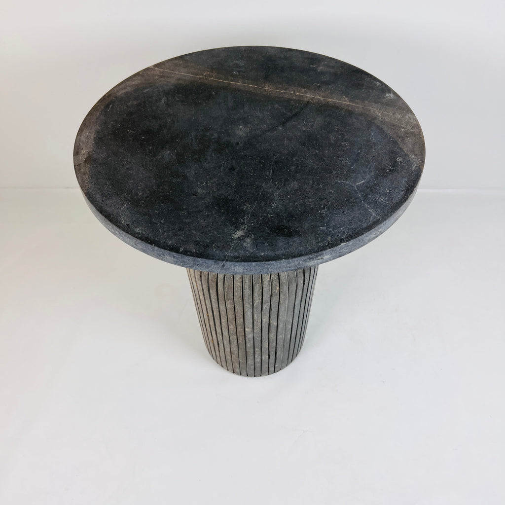 Black Cylindrical Side Table