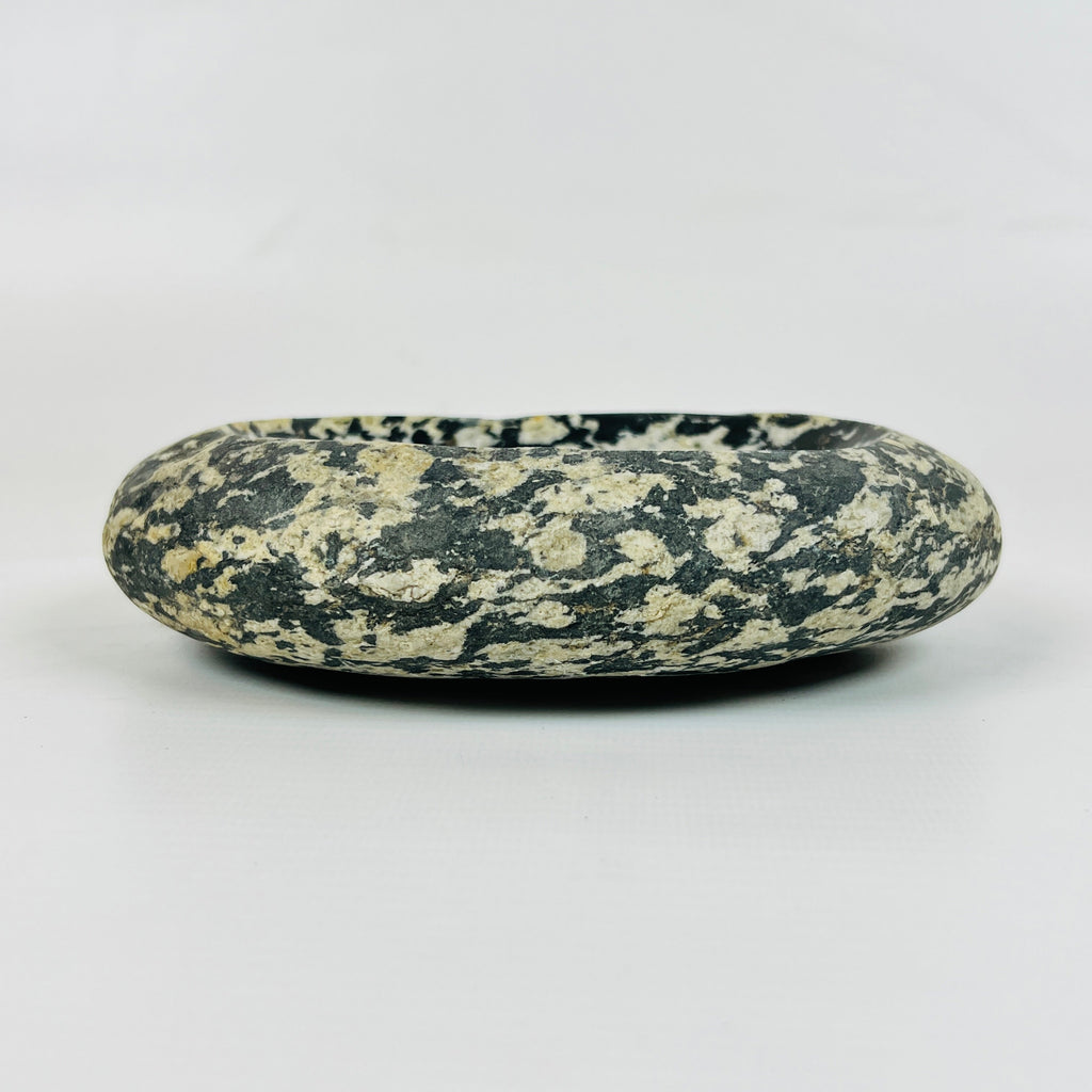 River Stone Beige Black Blotched  Soap Dish