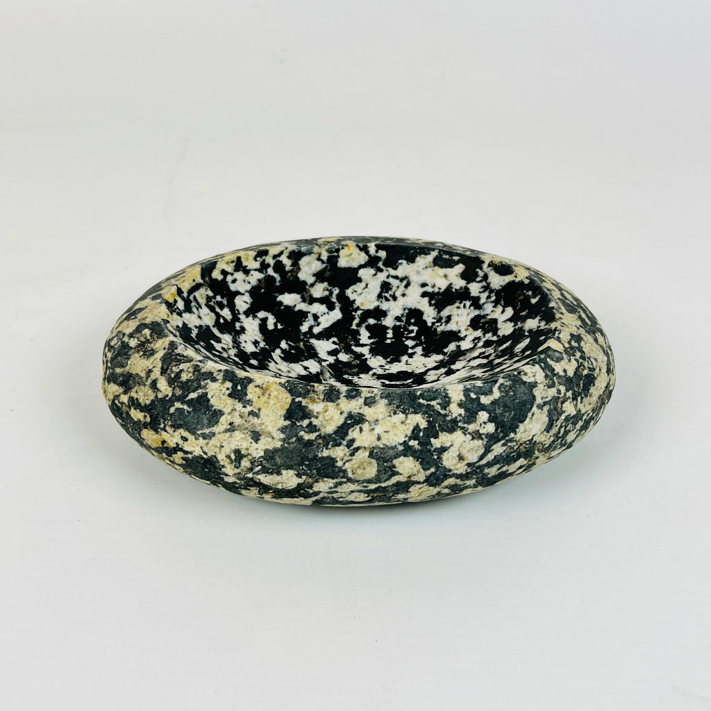 River Stone Beige Black Blotched  Soap Dish