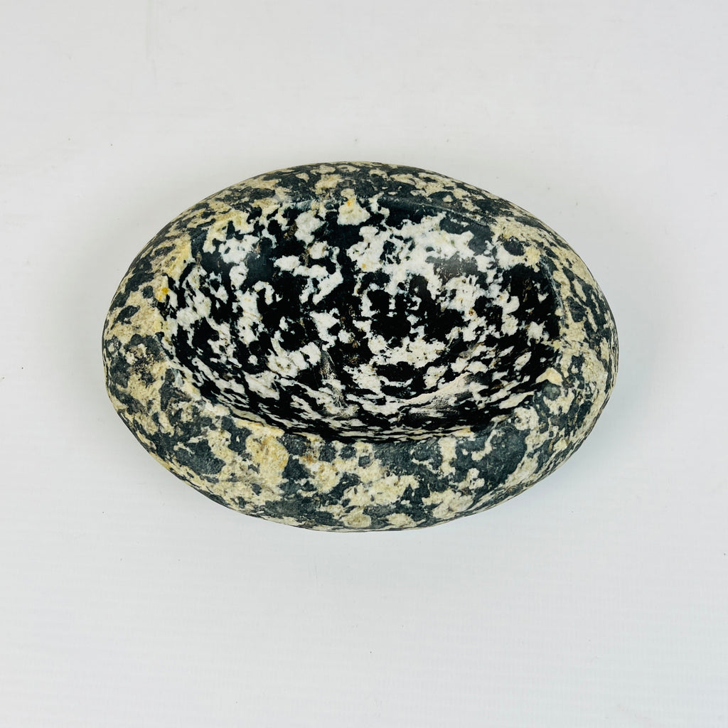 River Stone Beige Black Blotched  Soap Dish