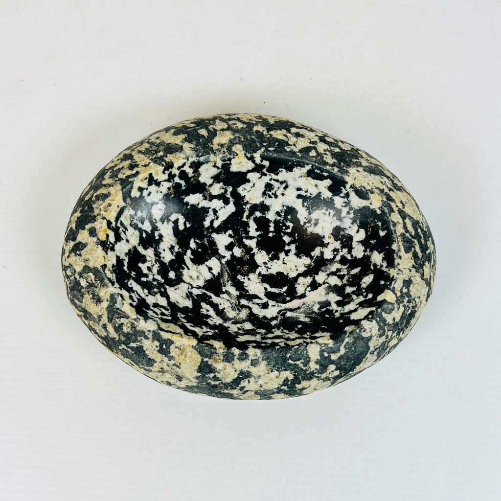 River Stone Beige Black Blotched  Soap Dish