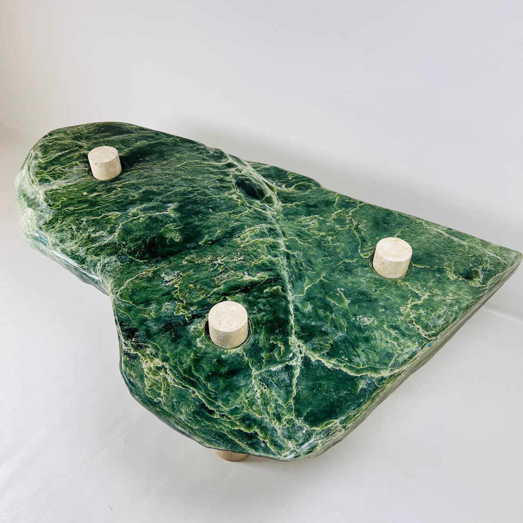 Jade Nephrite Three Horned Side Table