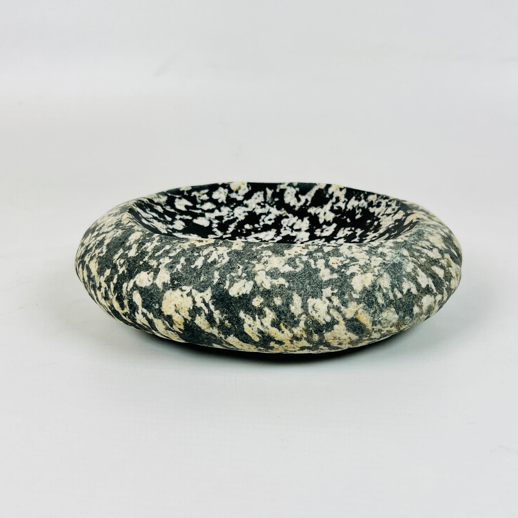 River Stone Beige Black Blotched  Soap Dish