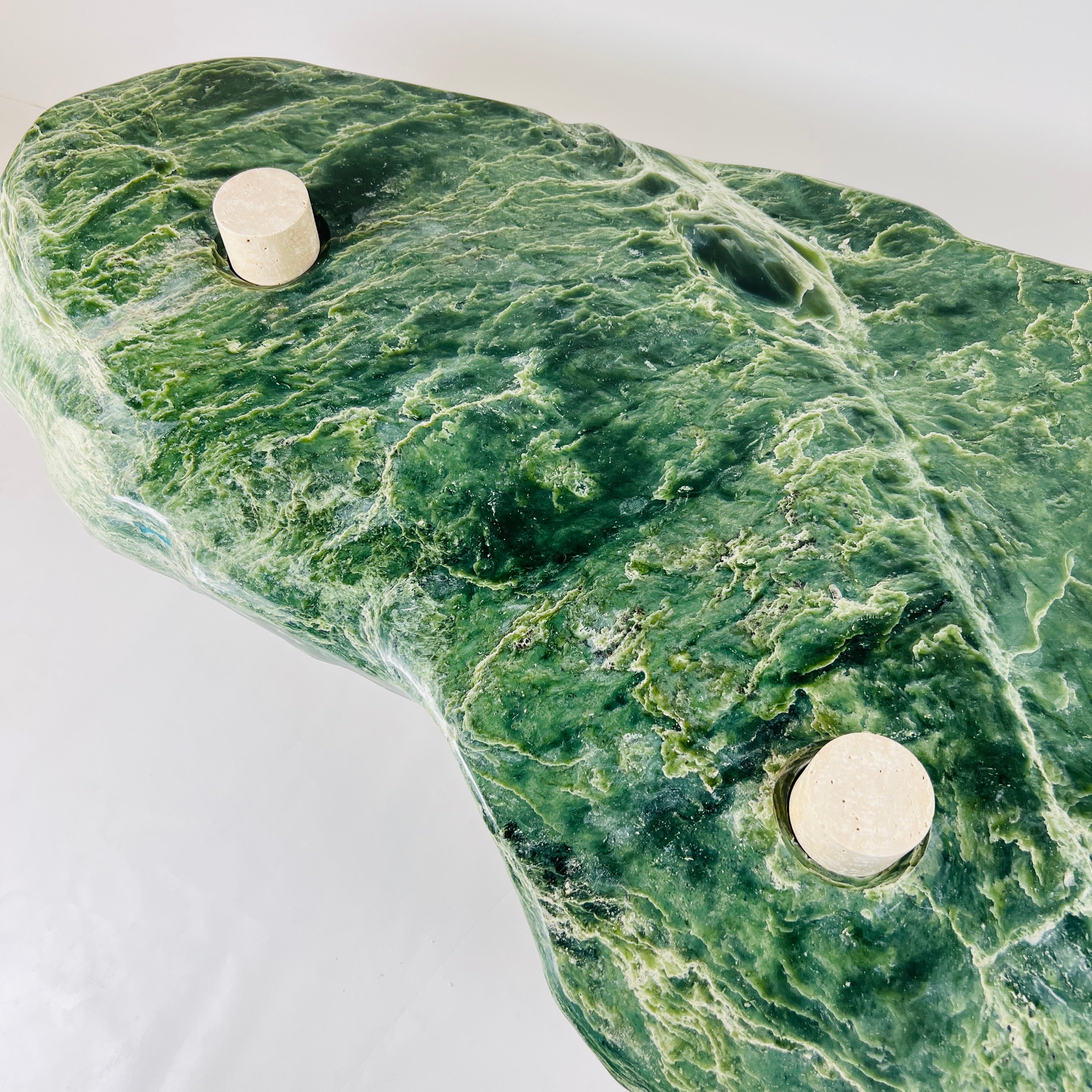 Jade Nephrite Three Horned Side Table