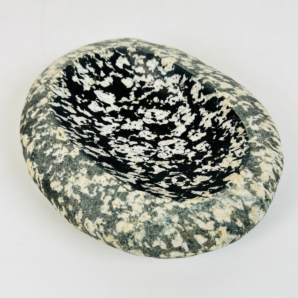 River Stone Beige Black Blotched  Soap Dish