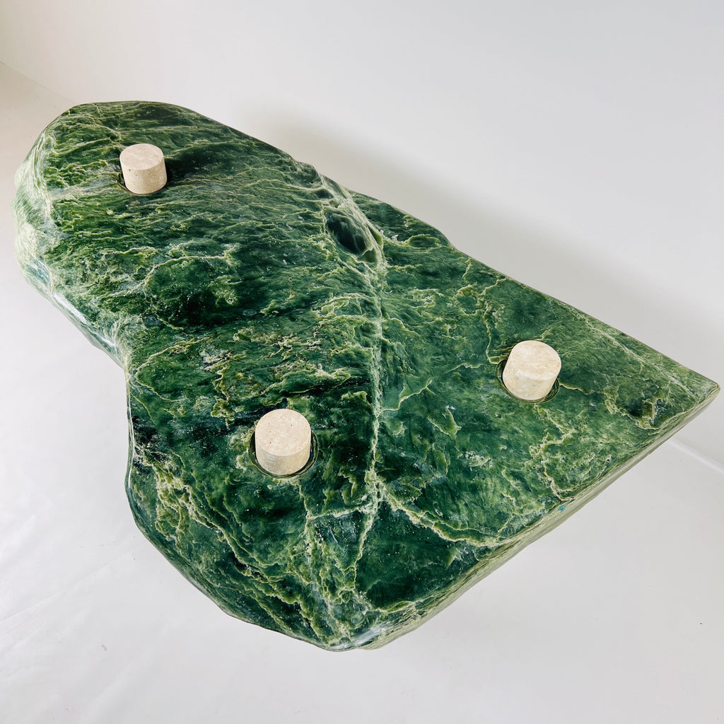 Jade Nephrite Three Horned Side Table