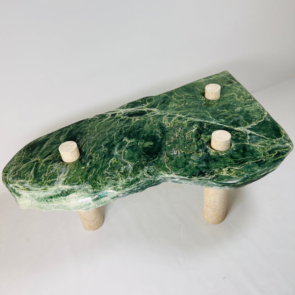 Jade Nephrite Three Horned Side Table