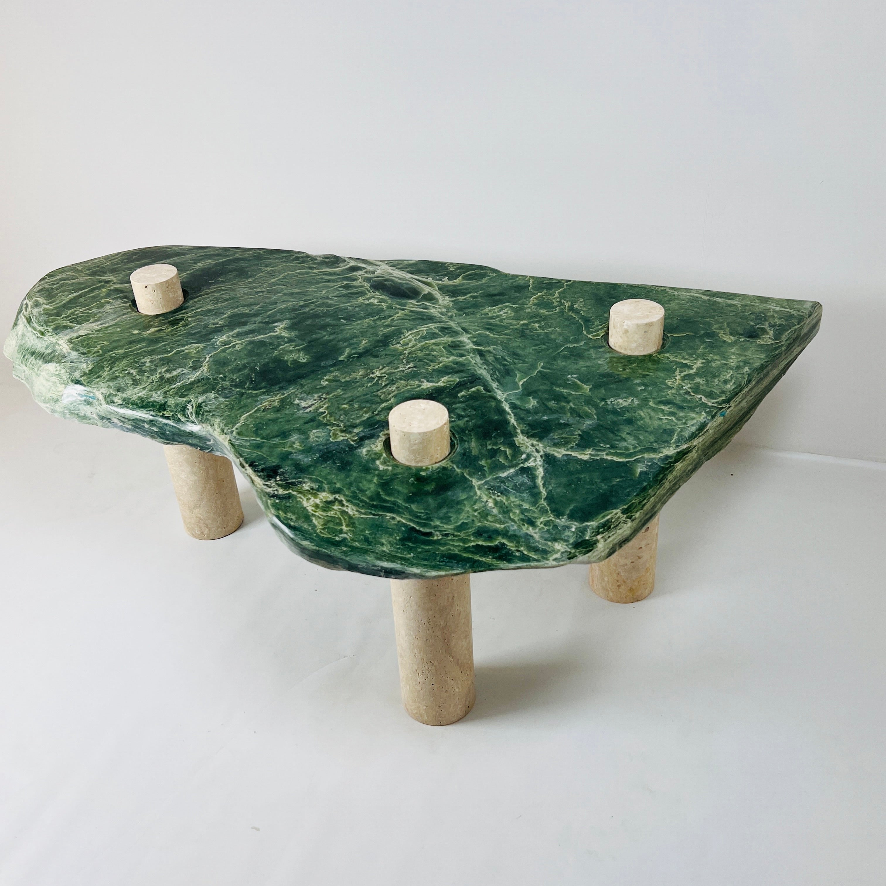 Jade Nephrite Three Horned Side Table