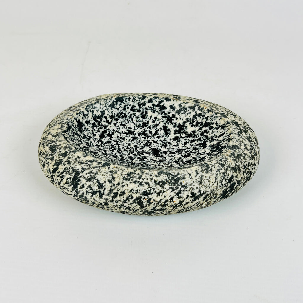 River Stone Beige Black Blotched Soap Dish