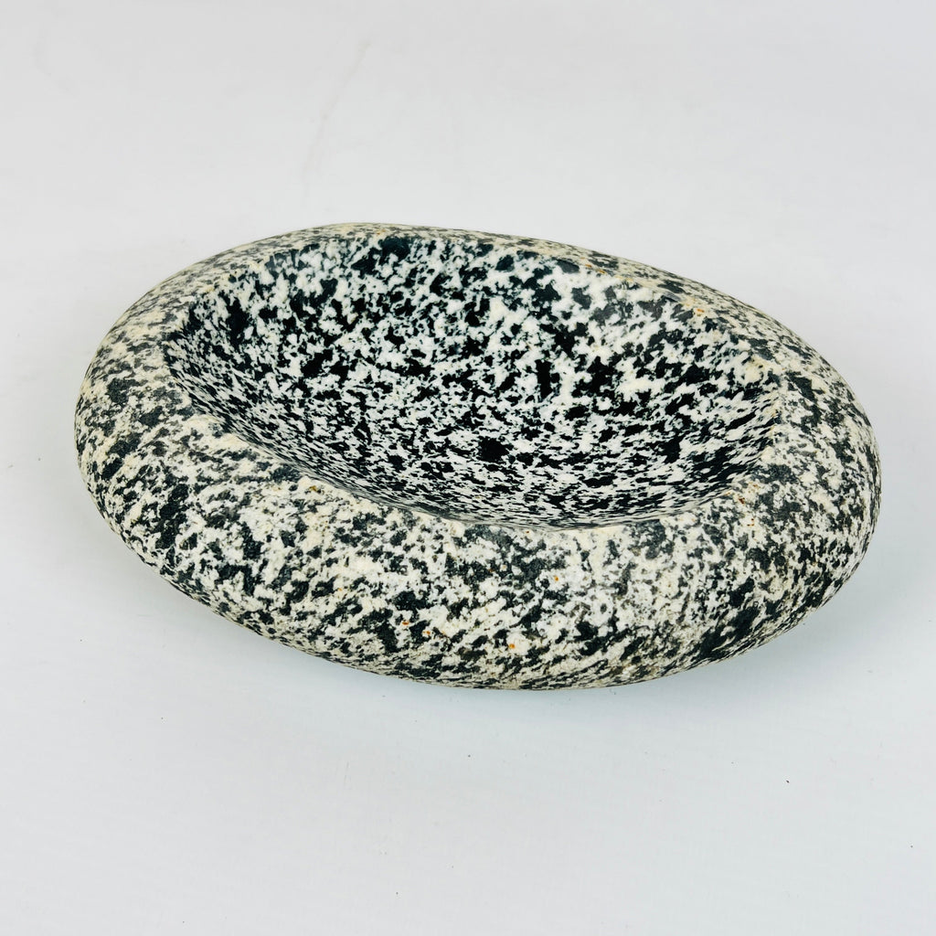 River Stone Beige Black Blotched Soap Dish