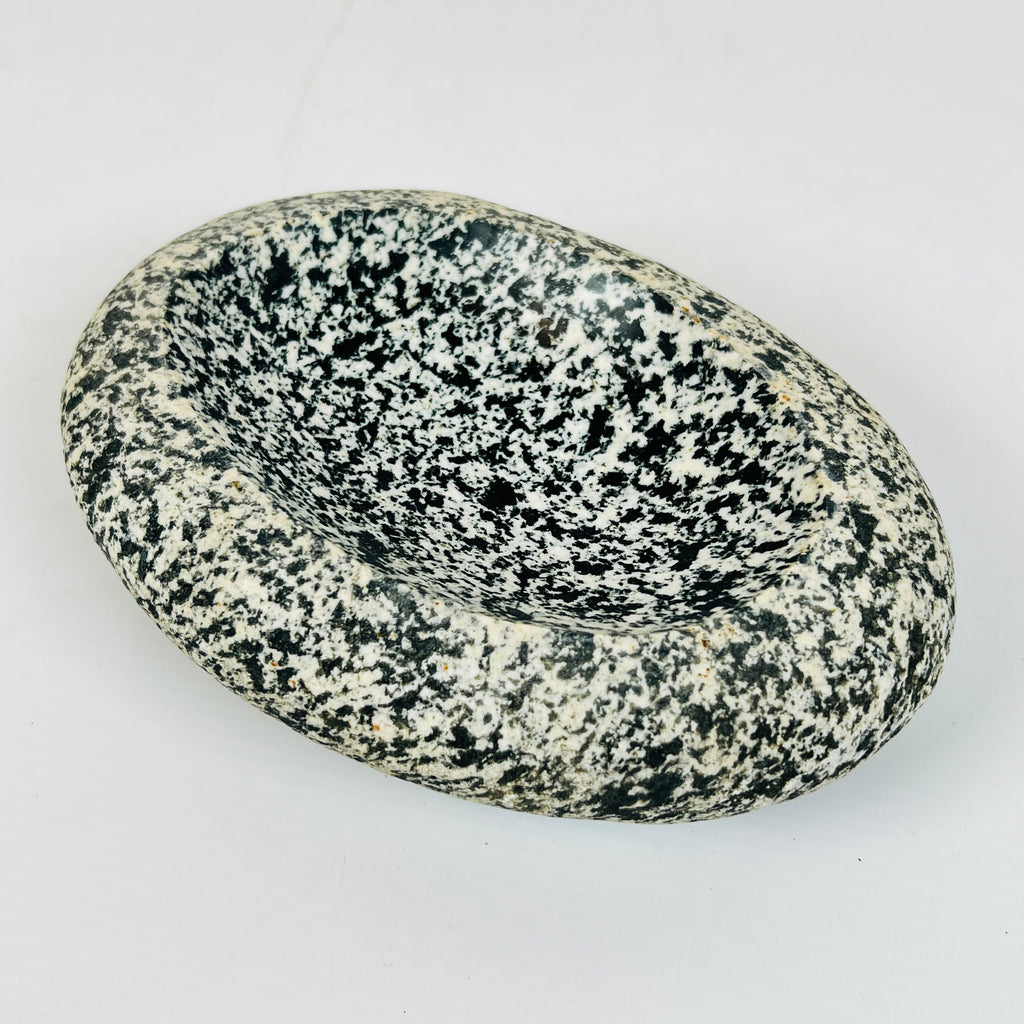 River Stone Beige Black Blotched Soap Dish