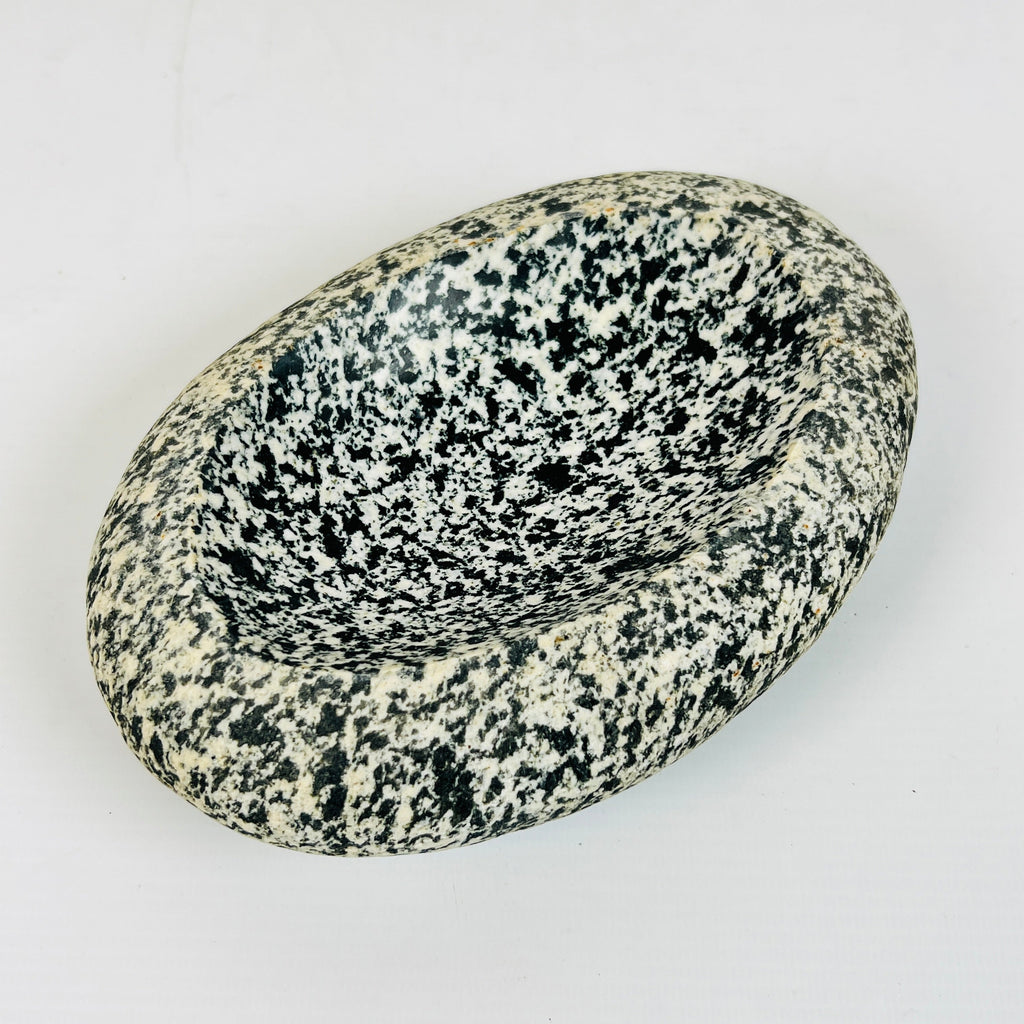 River Stone Beige Black Blotched Soap Dish