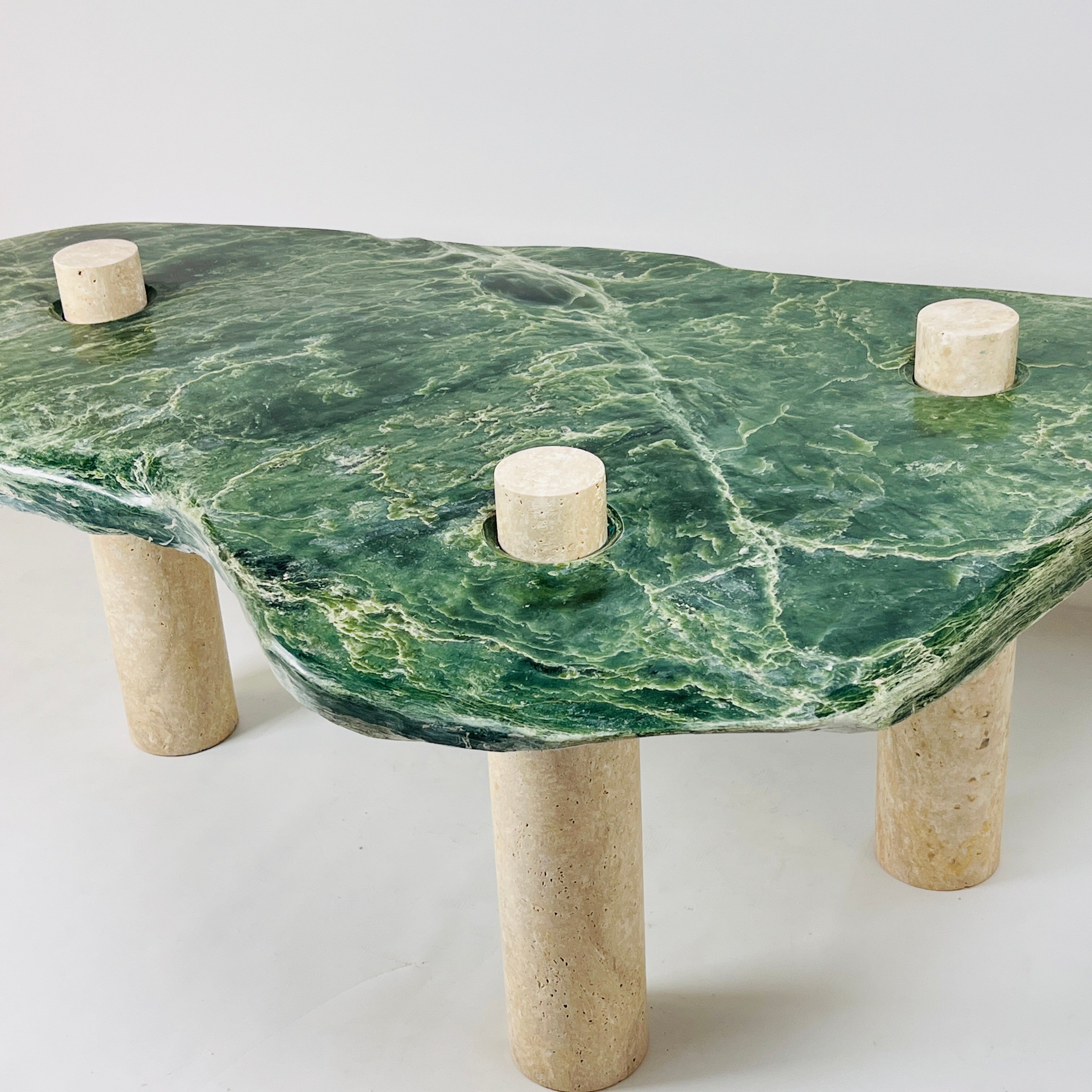 Jade Nephrite Three Horned Side Table
