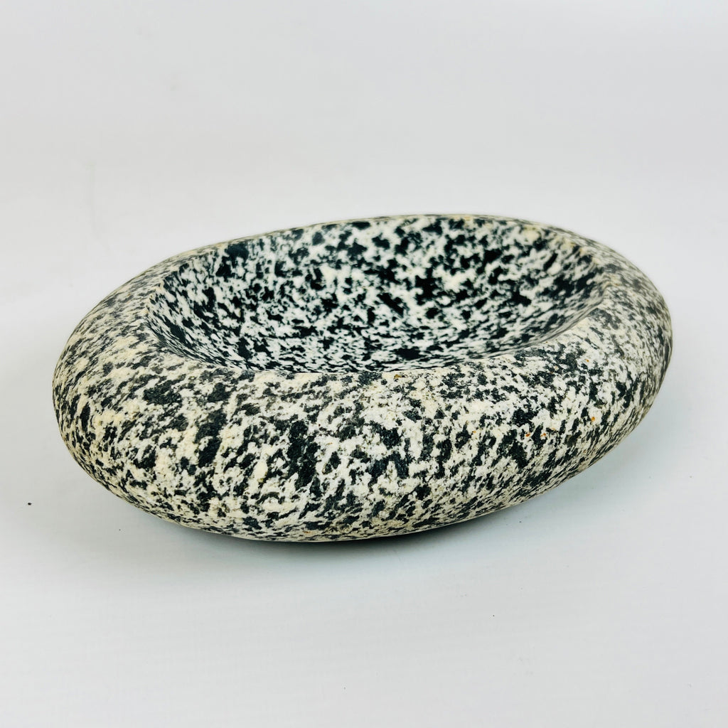 River Stone Beige Black Blotched Soap Dish